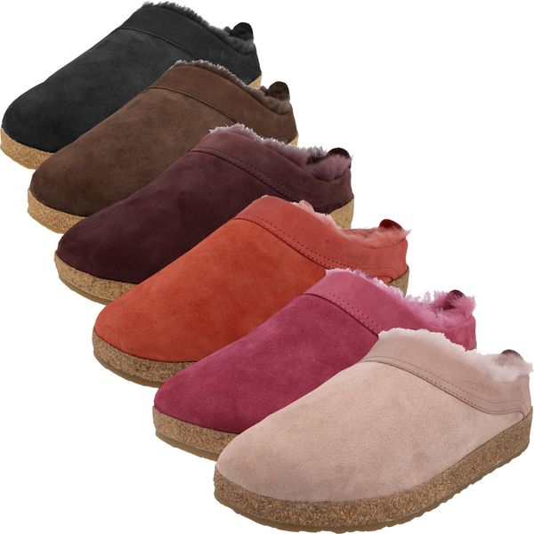 Haflinger Damen Herren Hausschuh Lammfellclog Snowbird rutschfest