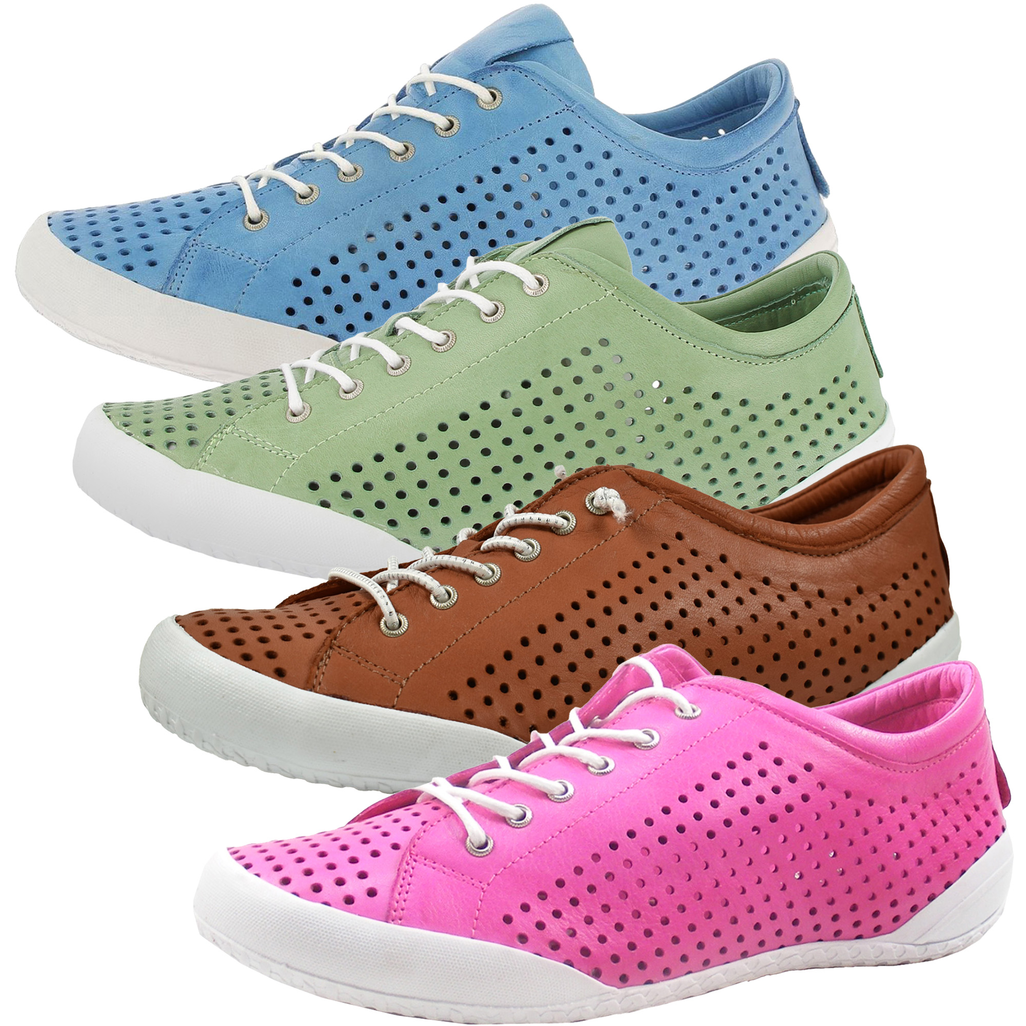 Andrea Conti Damen Schnürschuh Halbschuh Sommerschuh Leder