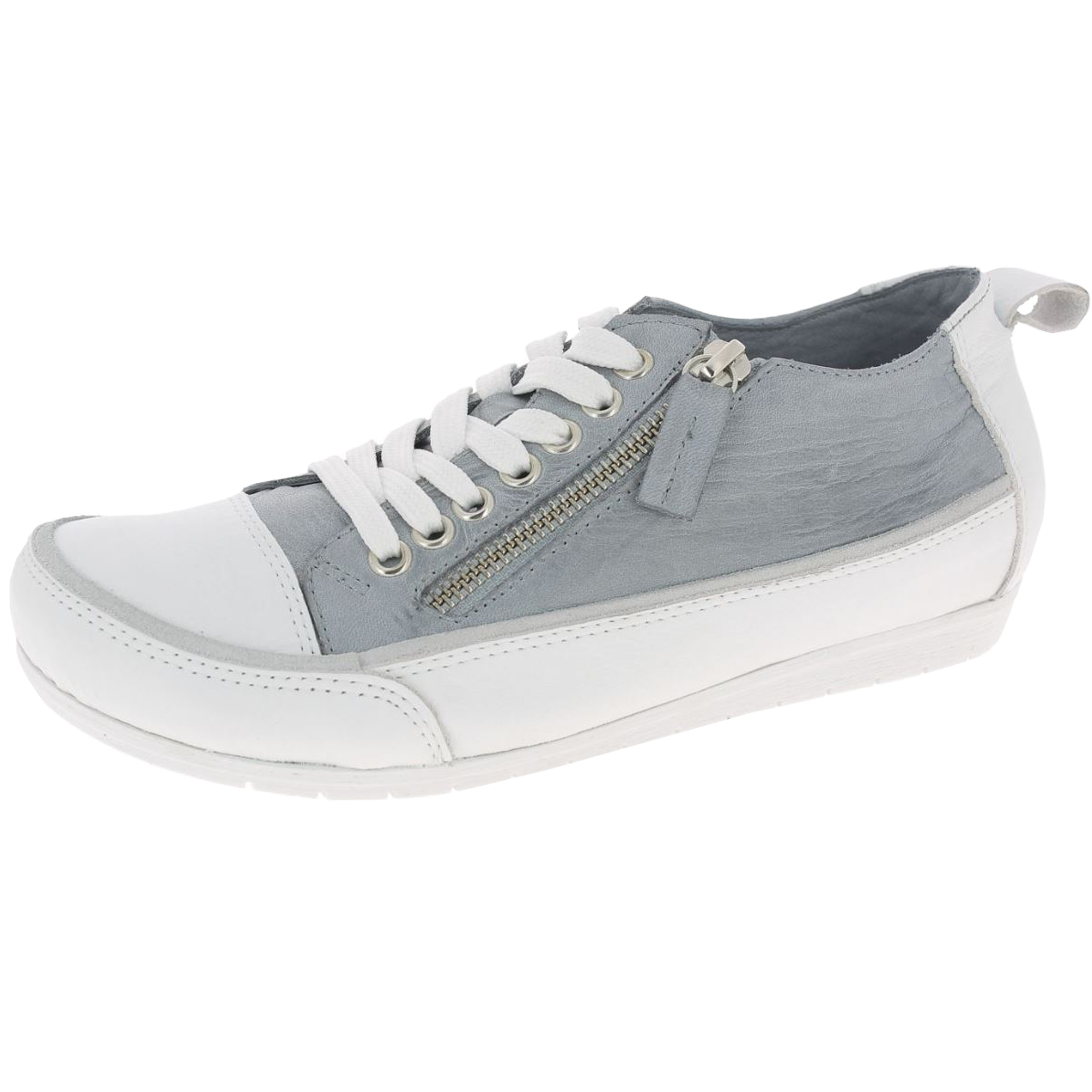 Andrea Conti Damen Low Top Sneaker – Aus Weichem Leder, Mit Reißverschluss, Bequem & Stylisch