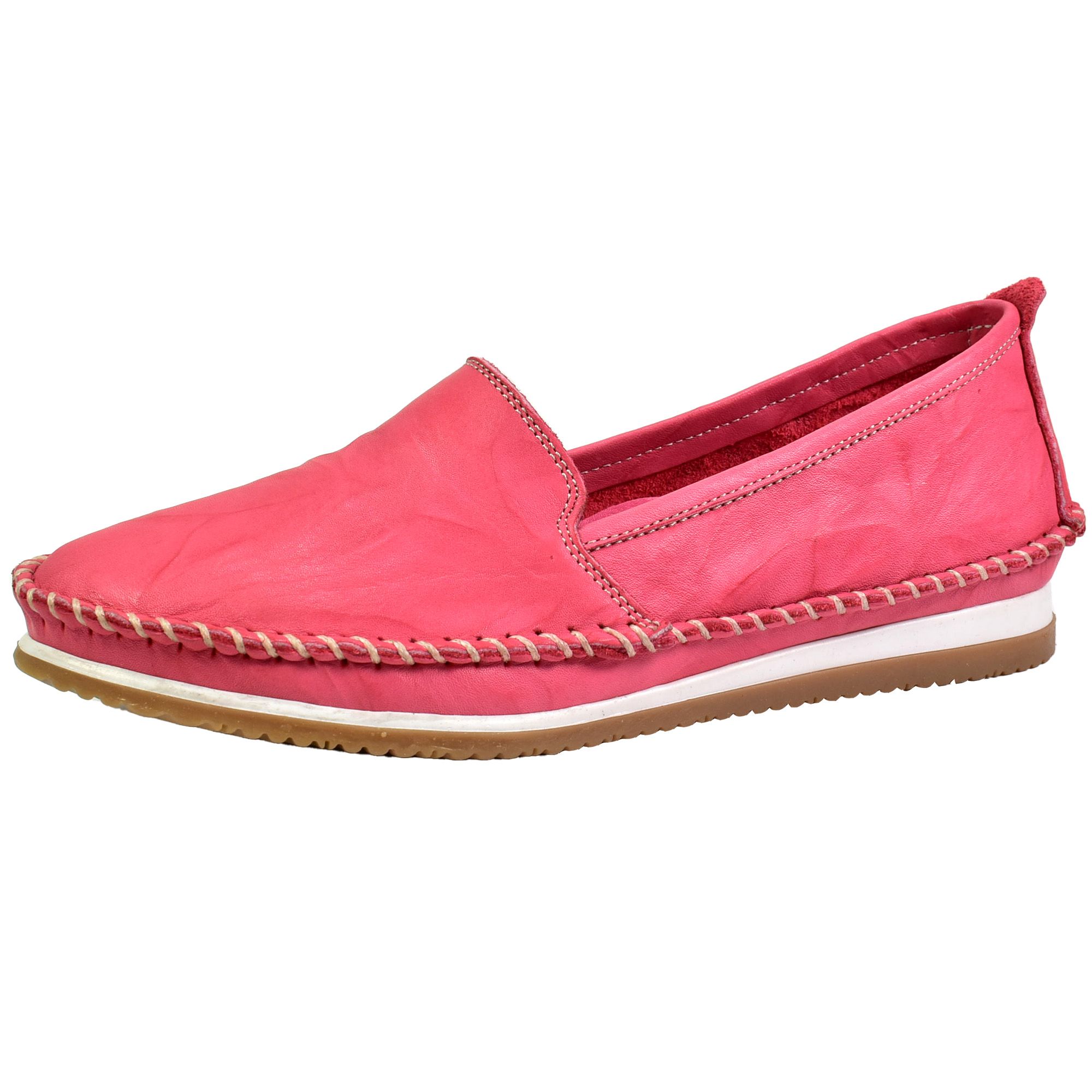 Andrea Conti 21534 Mocassino Donna In Pelle - Suola In Pelle E Gomma