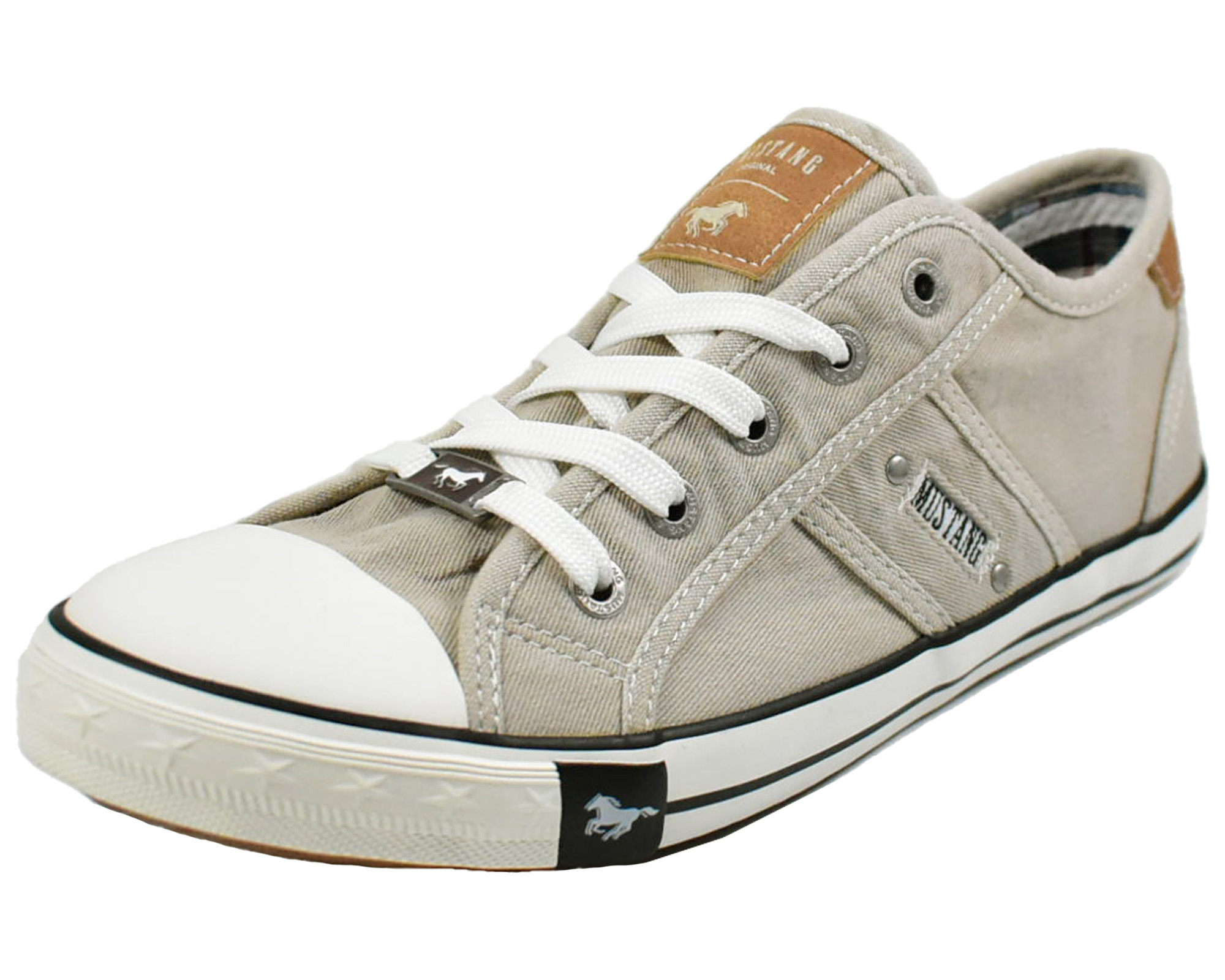 Mustang Slipper Mustang Schuhe Gold Mustang Damen Slipper Weiß