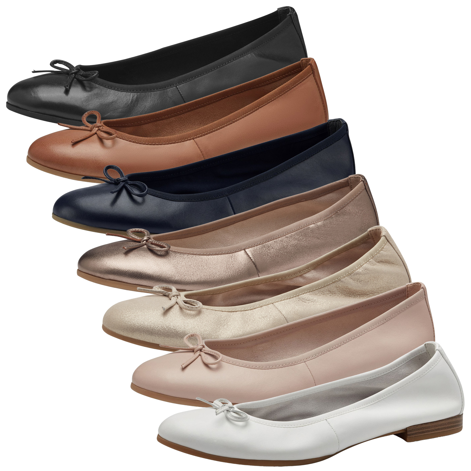 Leder Ballerinas Dunkelbraun Ballerina Braun Tamaris Tamaris 22116