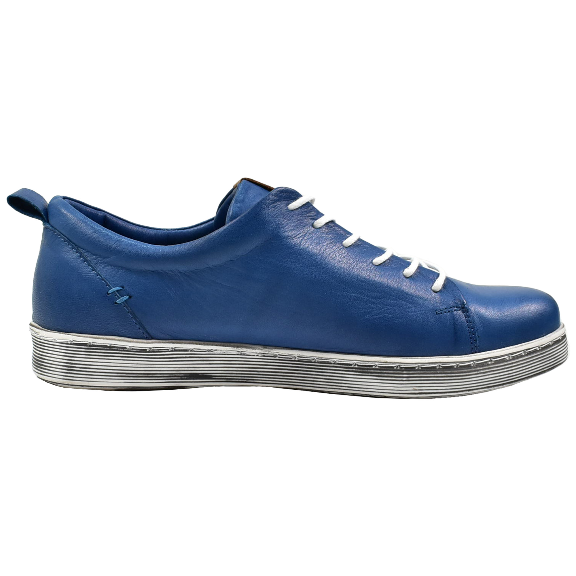 Andrea Conti Sneaker Basse Donna - Pelle Morbida, Suola Gomma, Colore Infinity Blue - Scarpe Da Ginnastica Casual E Comfortevoli - Numero 42 EU