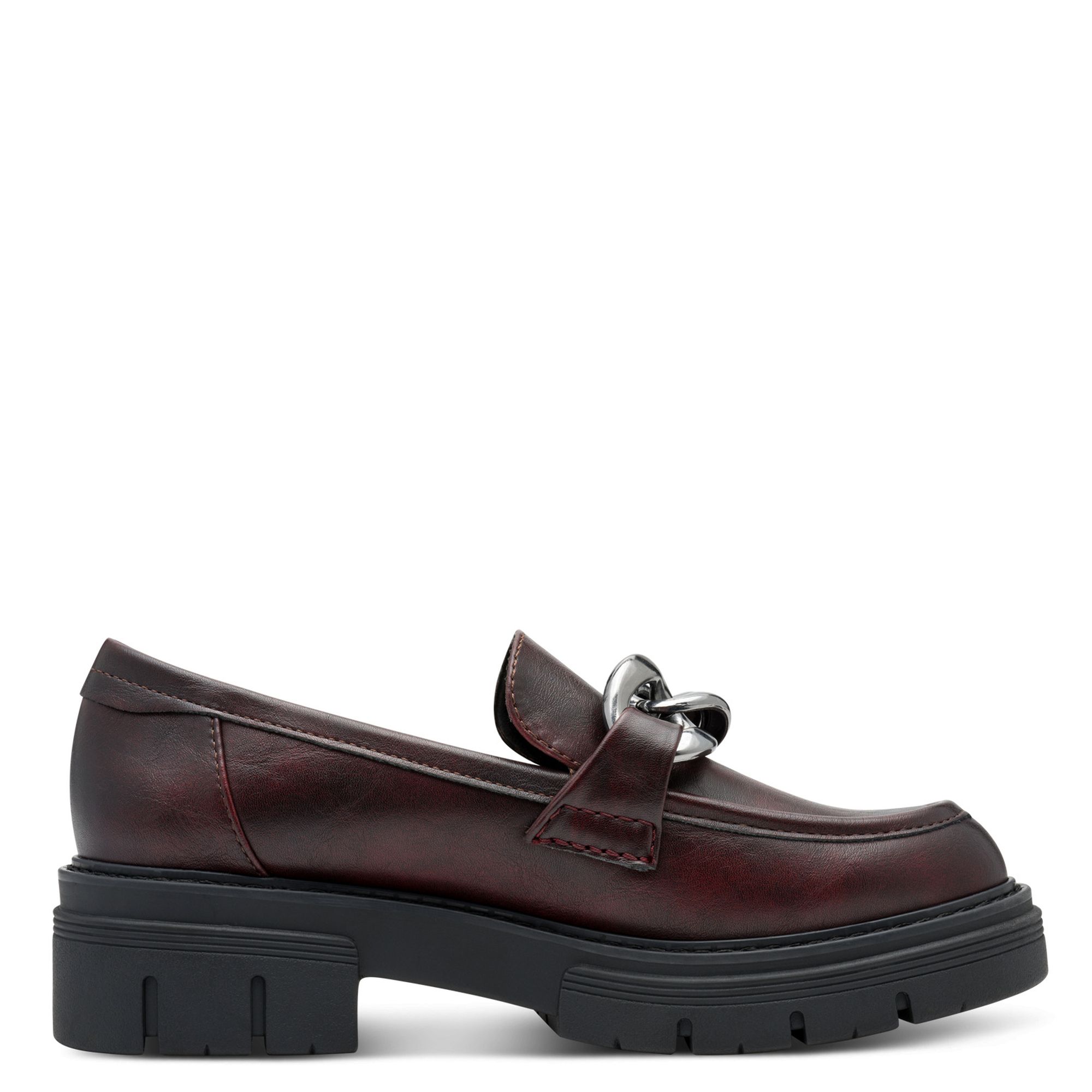 MARCO TOZZI Slipper College Loafer Plateau Kettendetail