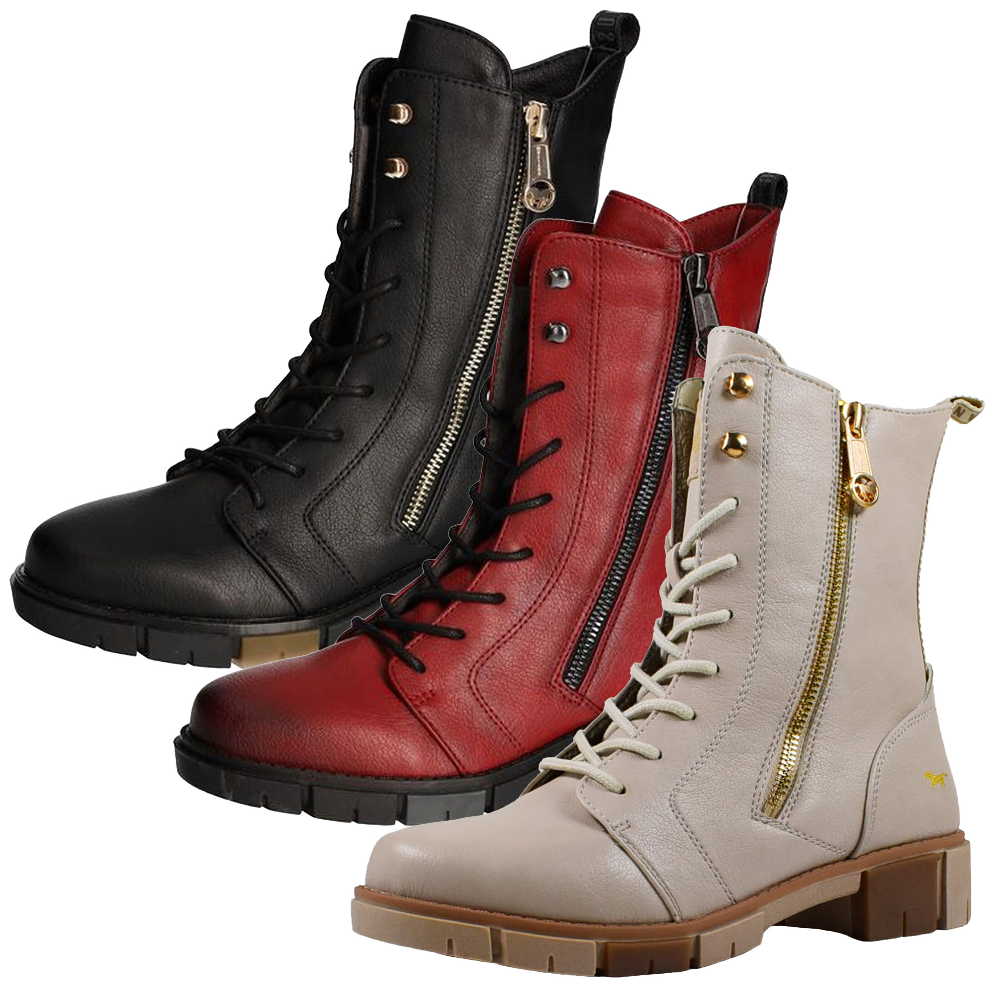 Mustang Shoes Mustang Stiefeletten Damen Rot Mustang Ankle Boots