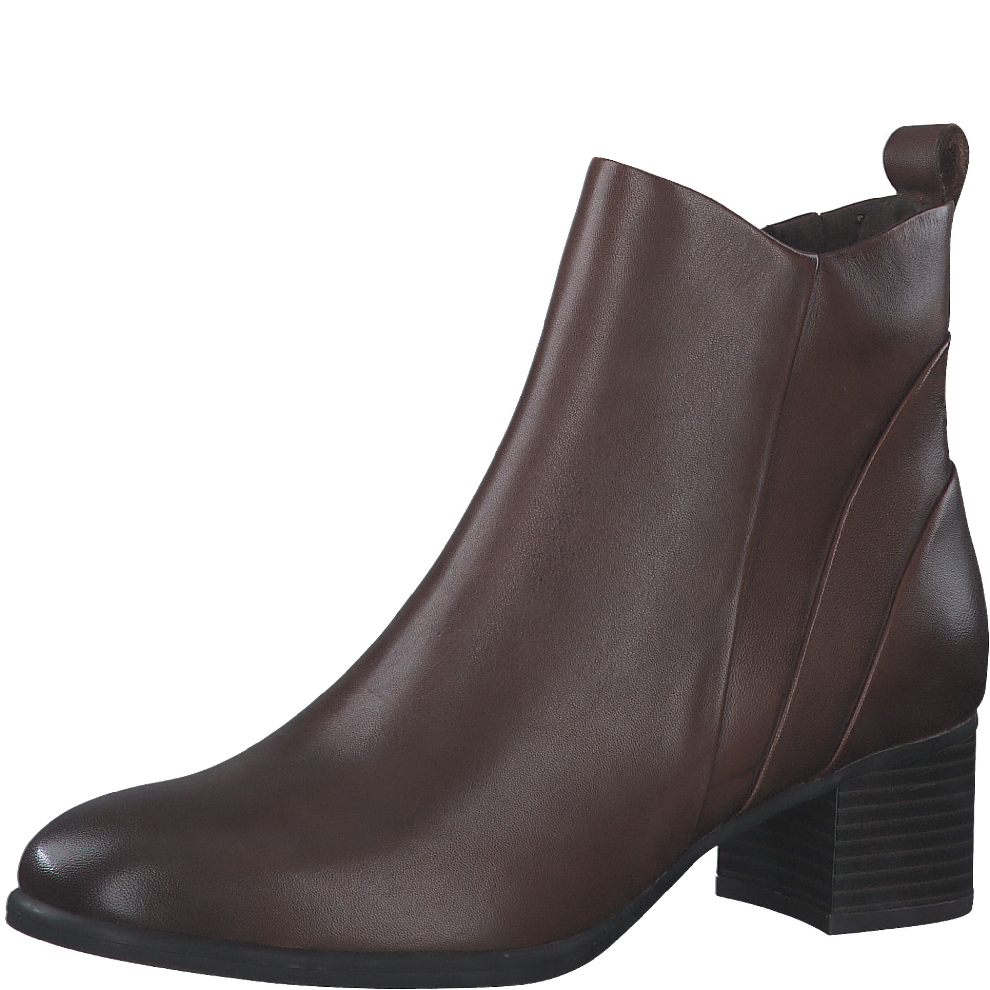MARCO TOZZI Stiefelette Leder klassisch elegant Blockabsatz