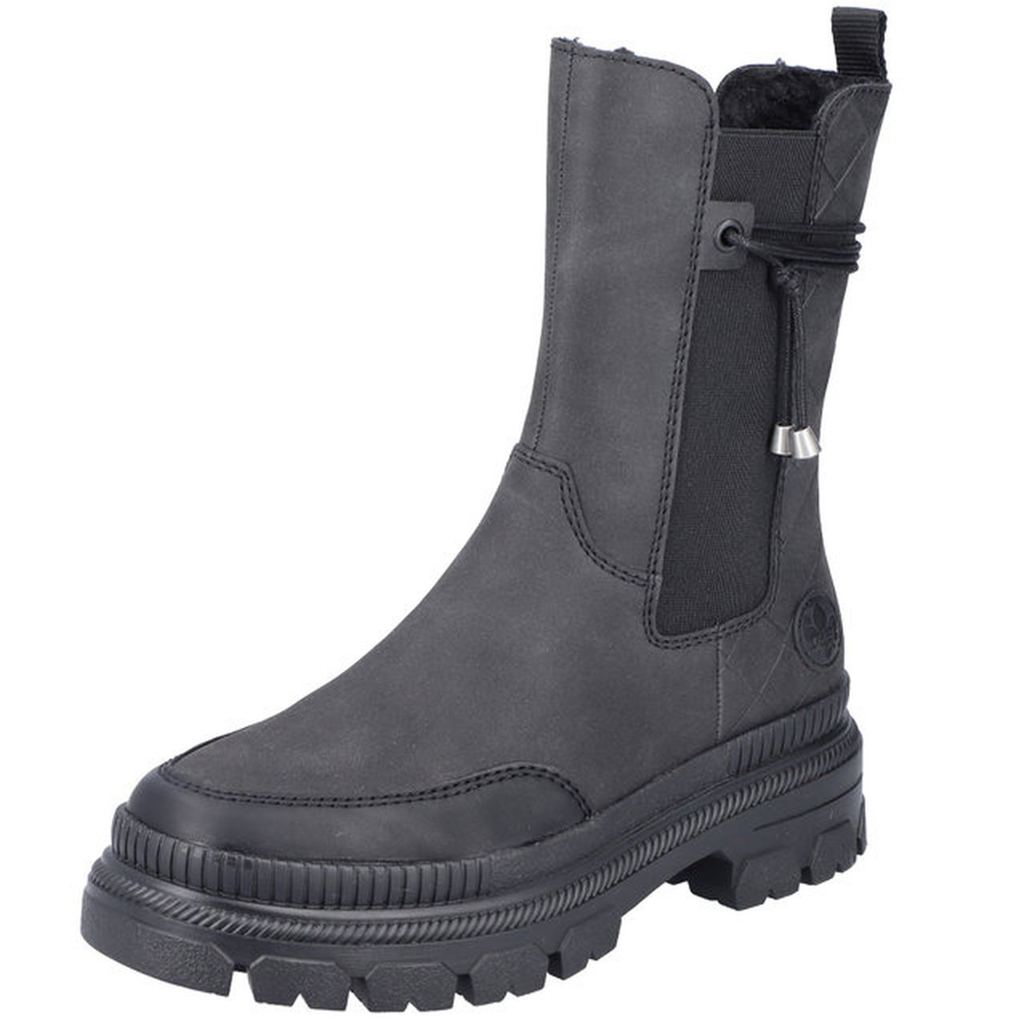 Rieker Damen Chelsea Boot Warmfutter Kordel Chunky-Sohle