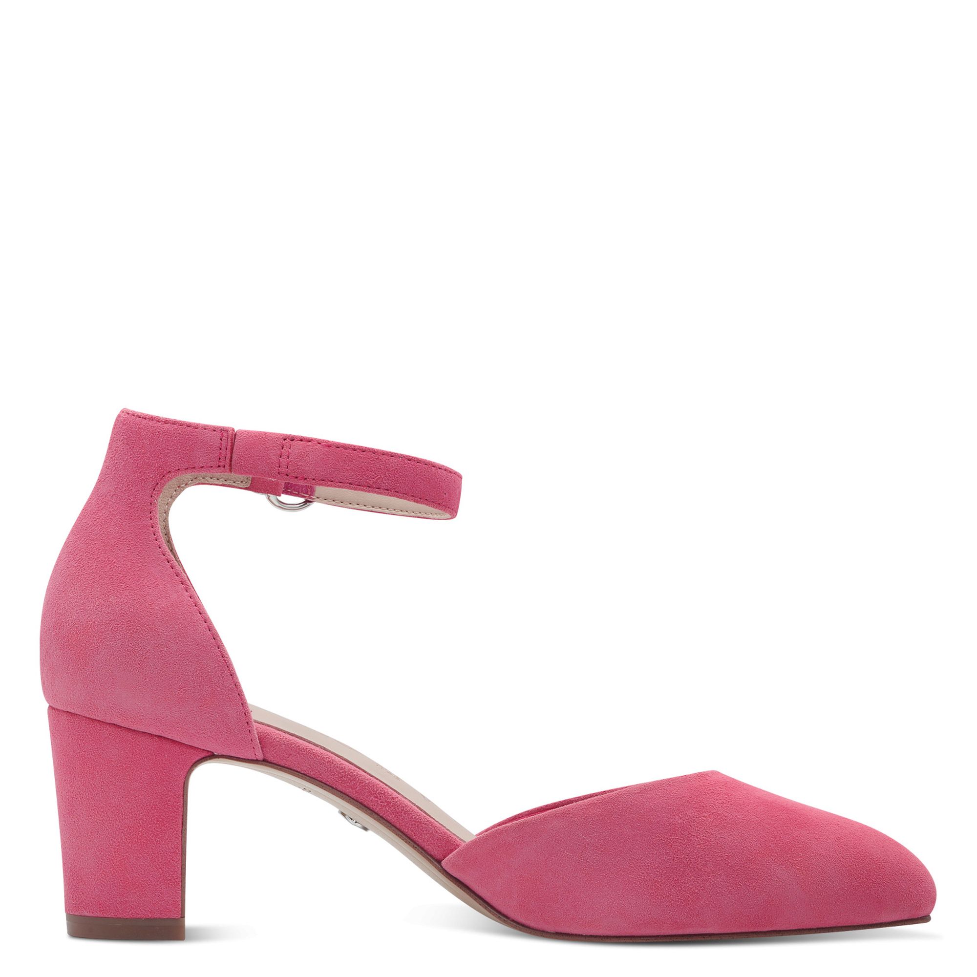 Tamaris Damen Leder Pumps Fesselriemen Blockabsatz Schuhparadiso