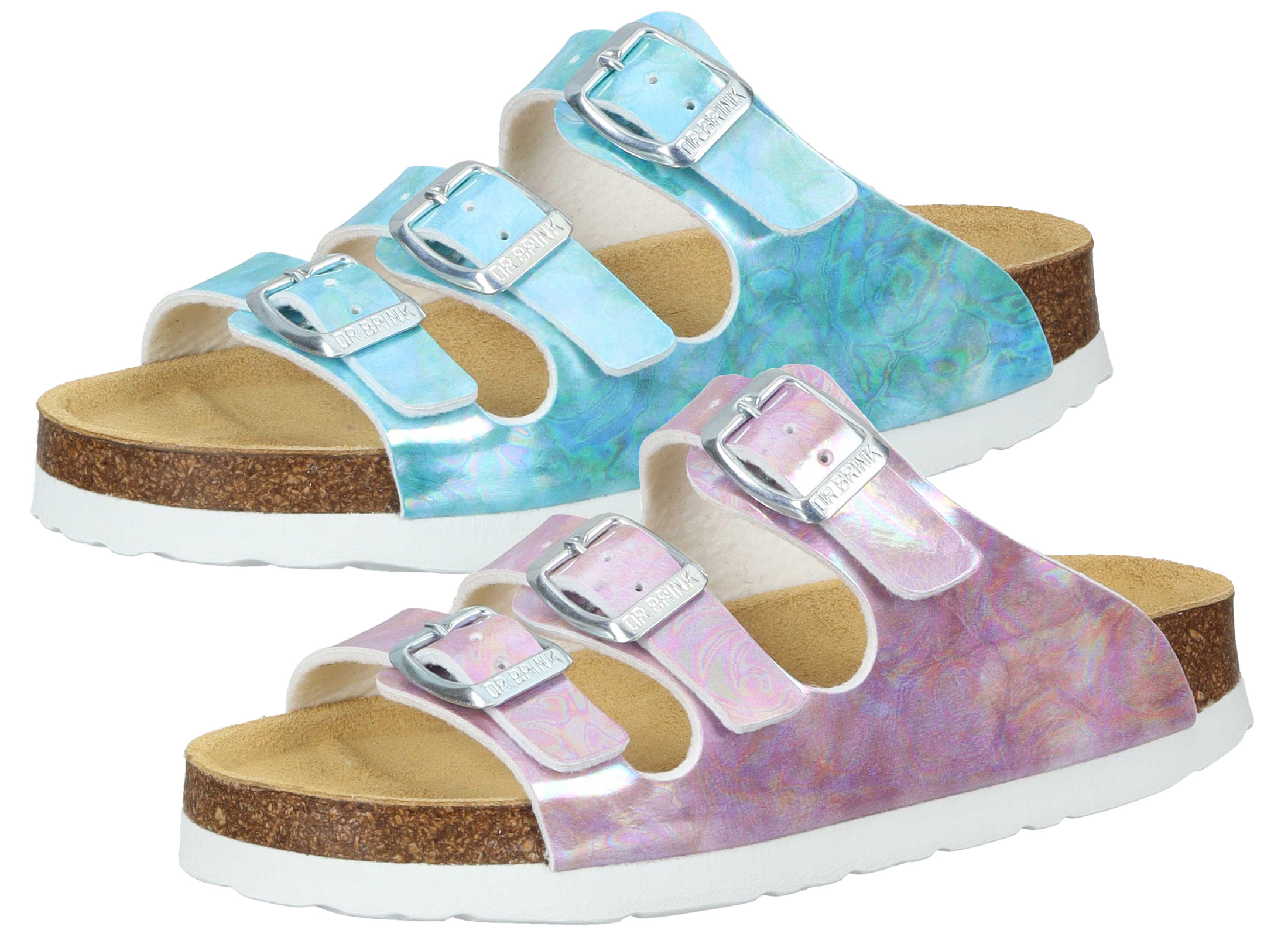 Brinkmann Damen Pantolette ergonomisch holografisches Muster