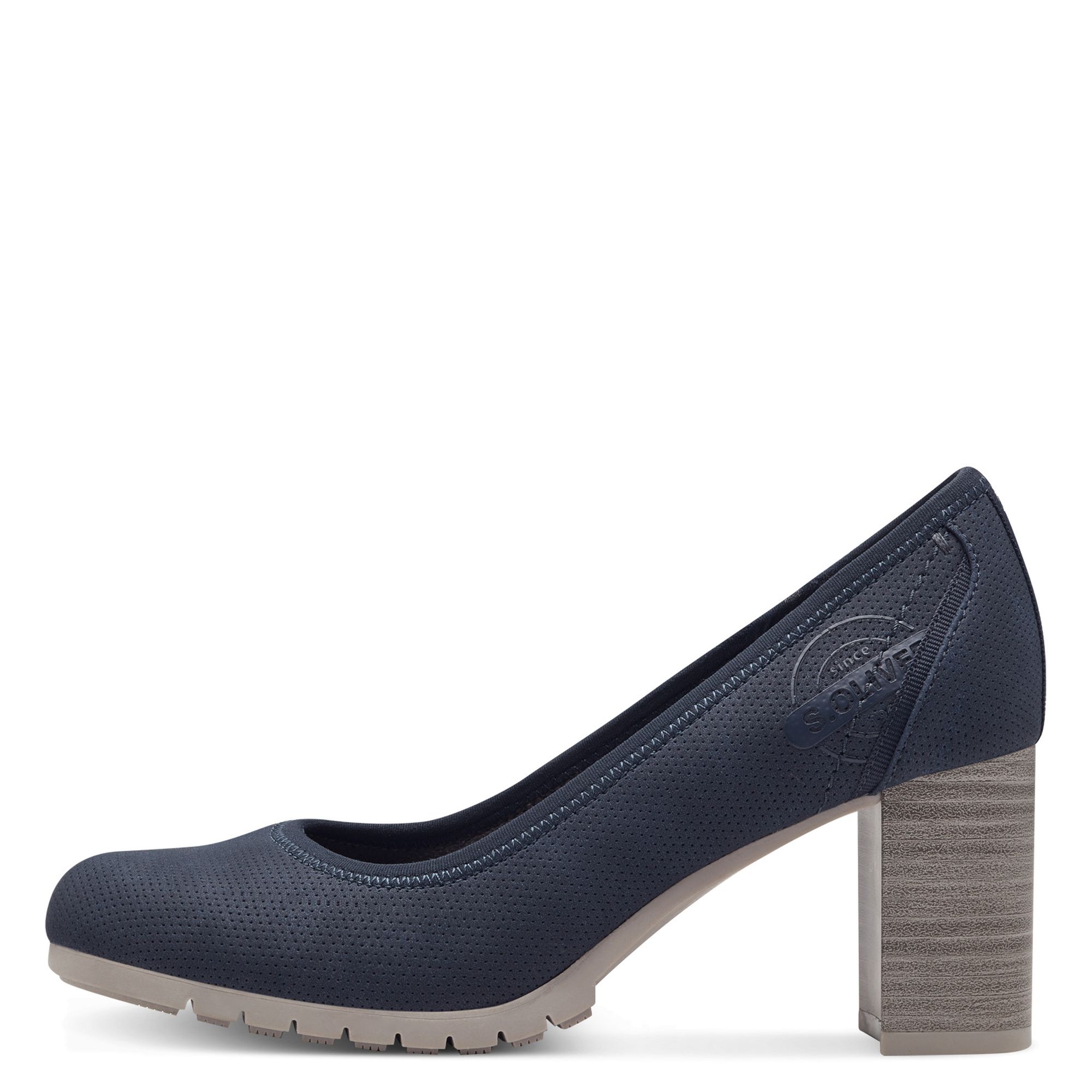 S Oliver Sandalen Blau Blockabsatz Damen Pumps Mit Sportlicher