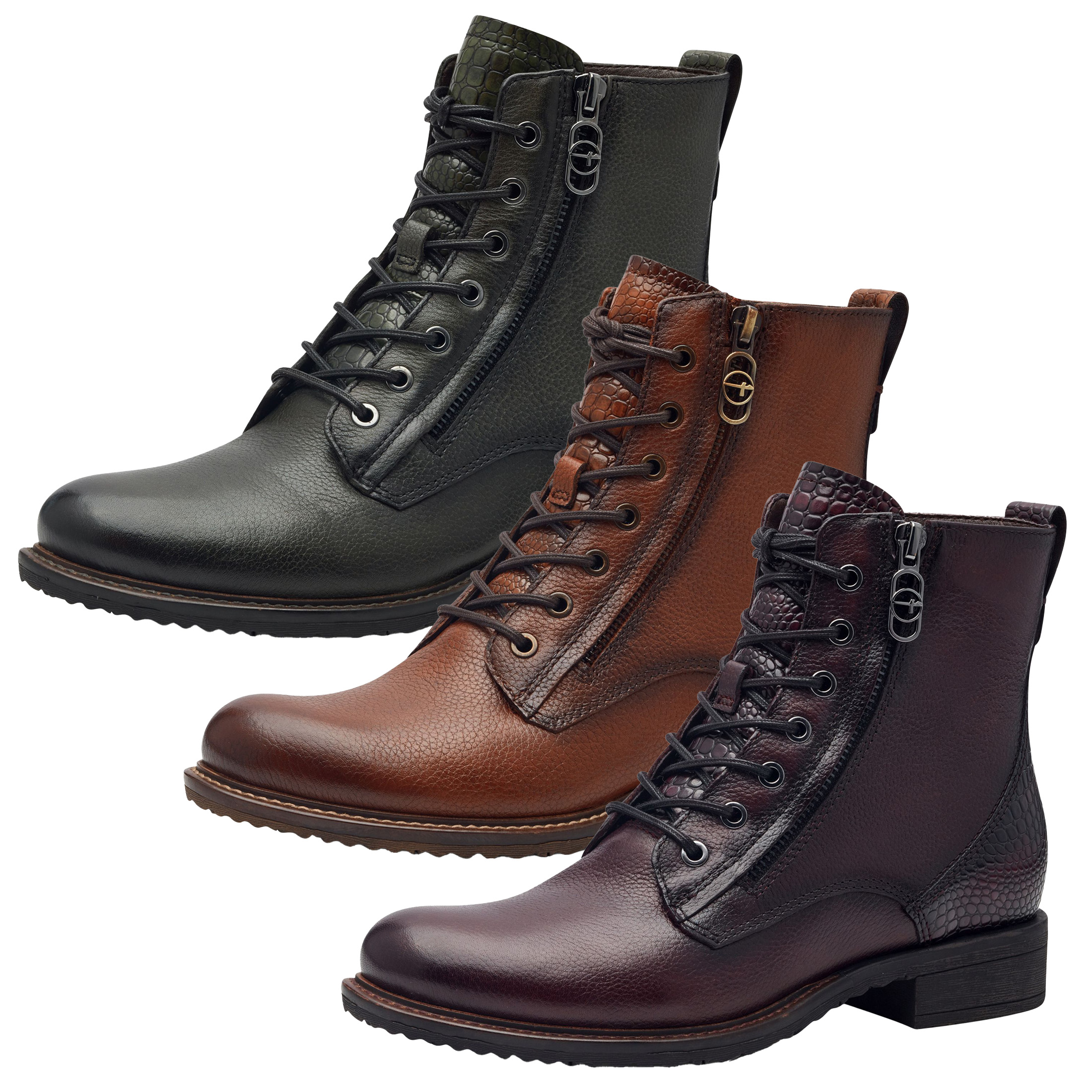 Bottines Tamaris Essentials Femme 1-25812-41 - Cuir, Semelle Touch-It Confort, Bout Rond, Slip-on | Marron Ou Similaire