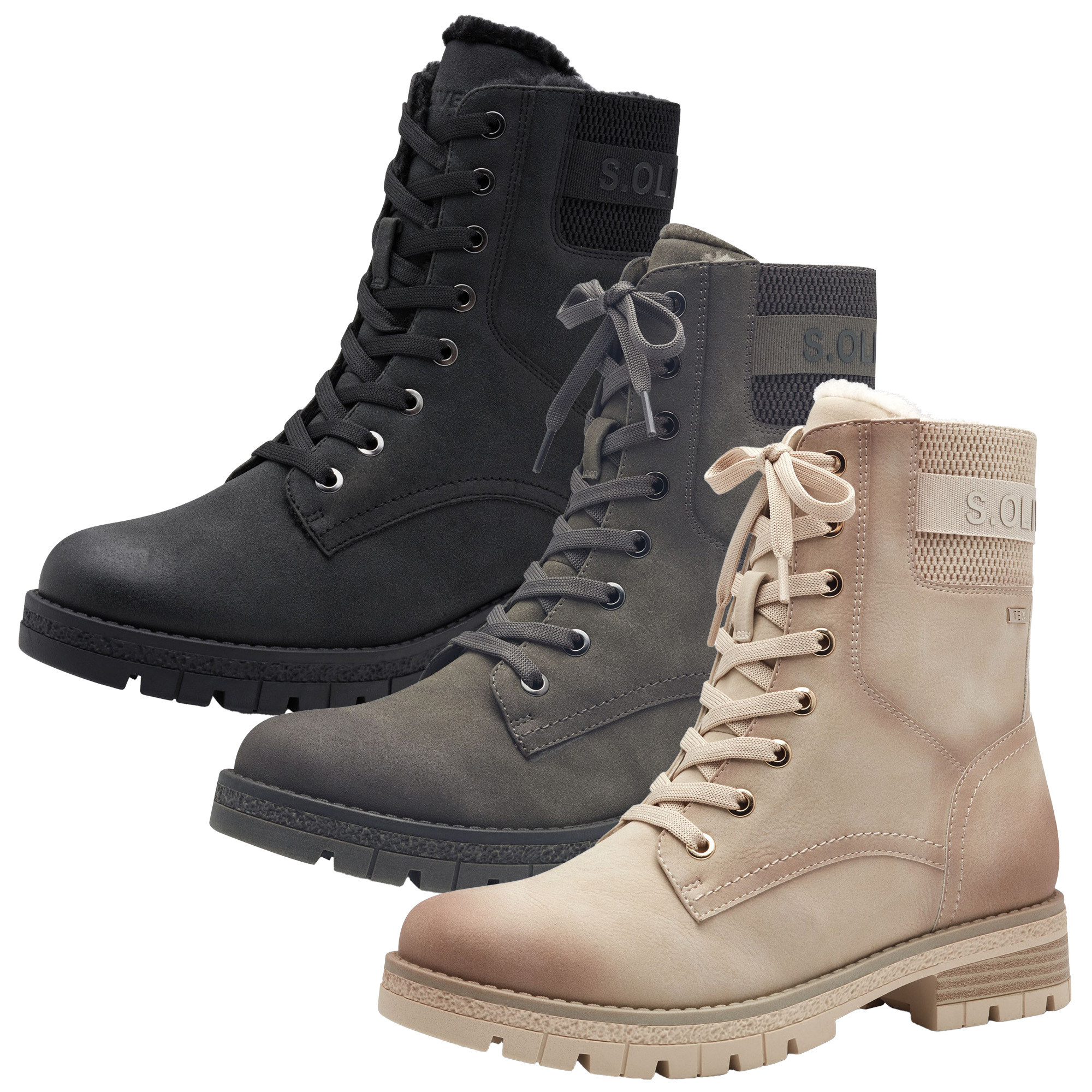 Damen Stiefelette wasserabweisender Schnürboot mit