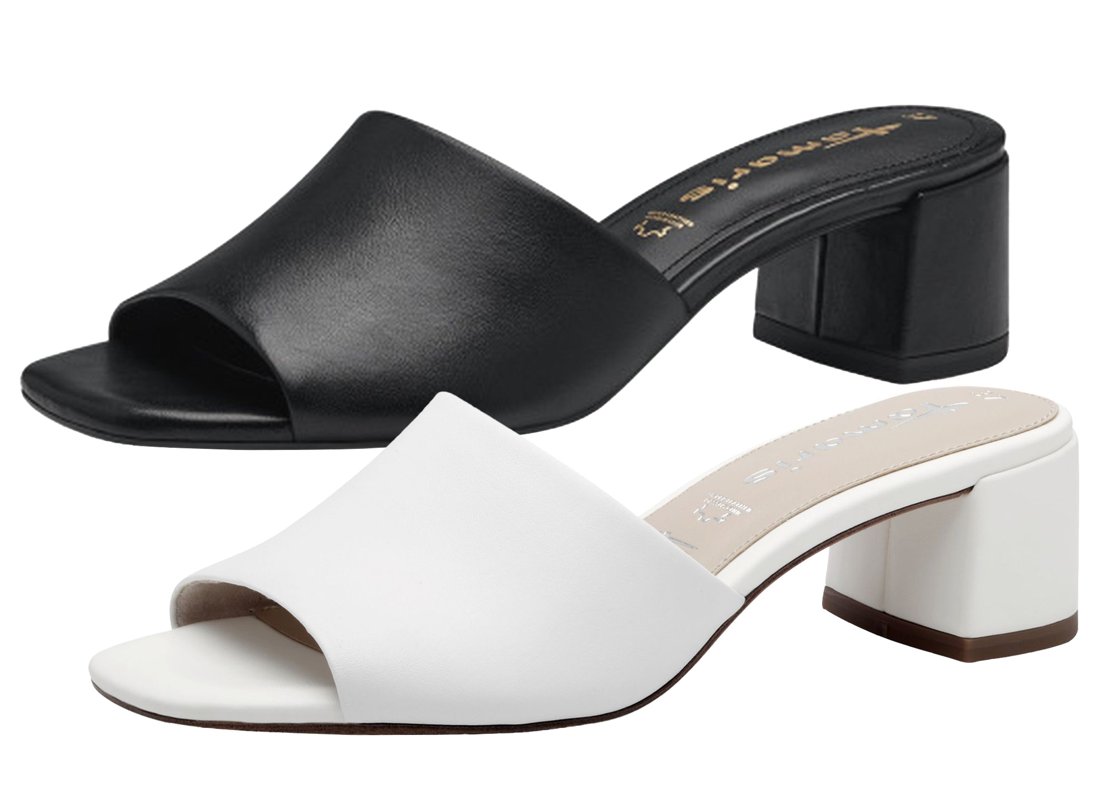 Damen Pantoletten Mit Blockabsatz Pantoletten Mit Blockabsatz Aus