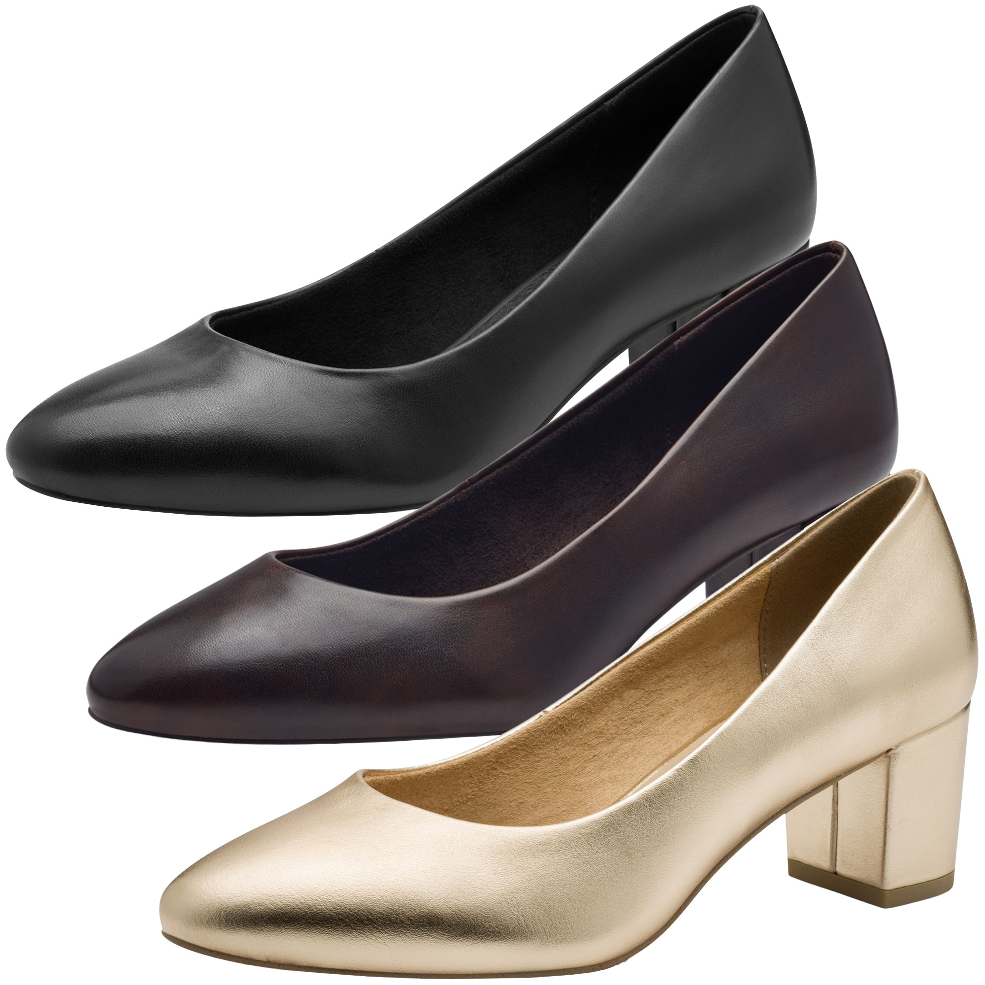 MARCO TOZZI Pumps klassisch elegant mit Blockabsatz Schuhparadiso