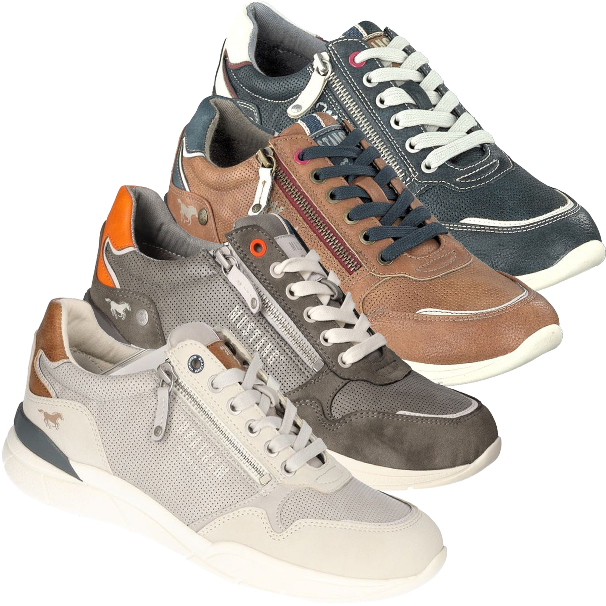 Mustang Damen Sneaker Schuhe Von Mustang Herren Mustang Herren Sneaker  Elegant Mit Reißverschluss Zeitlos Schuhparadiso