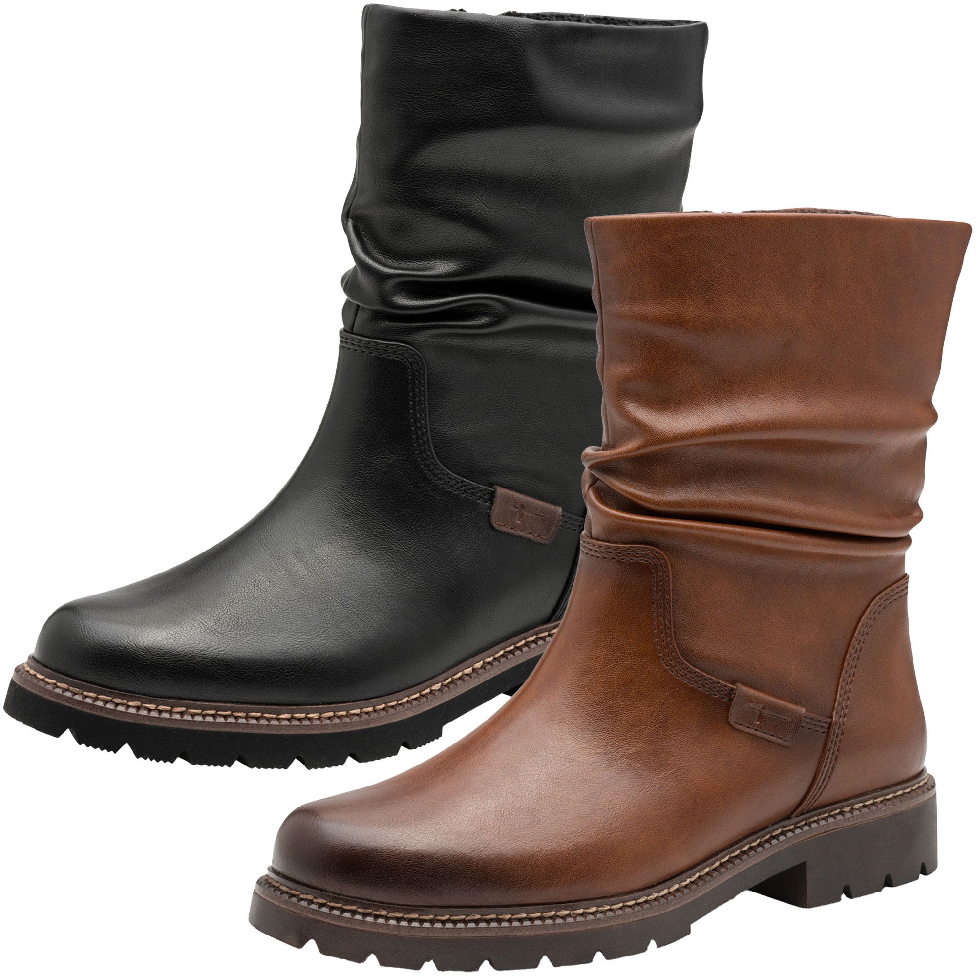 Tamaris Damen Stiefelette weiches Fußbett Reißverschluss