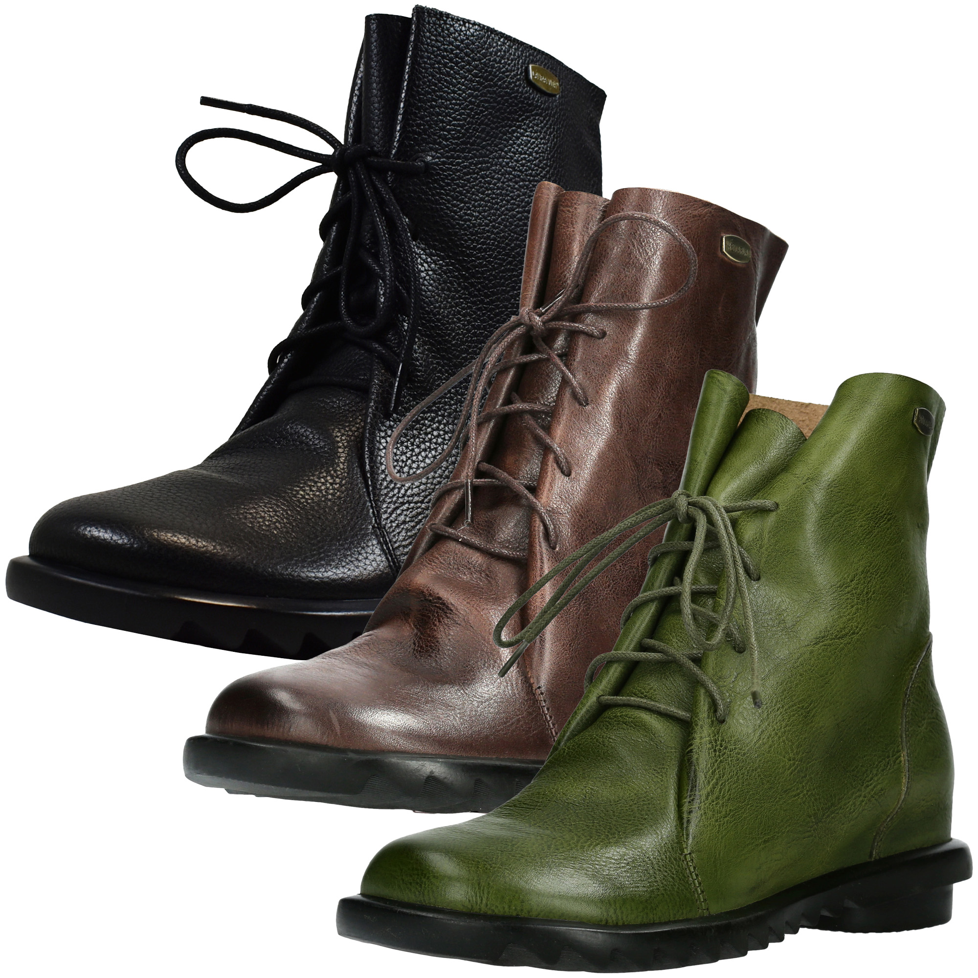 Bottines Femme Laura Vita Cyrielle 12 - Cuir Souple, Design Slouchy, Semelle Crantée - Taille 36-42