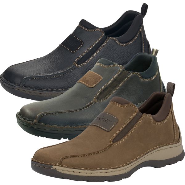 Rieker Herren Slipper B3252 – Bequeme Männer Slipper, Wasserabweisend & Mit Gummizug
