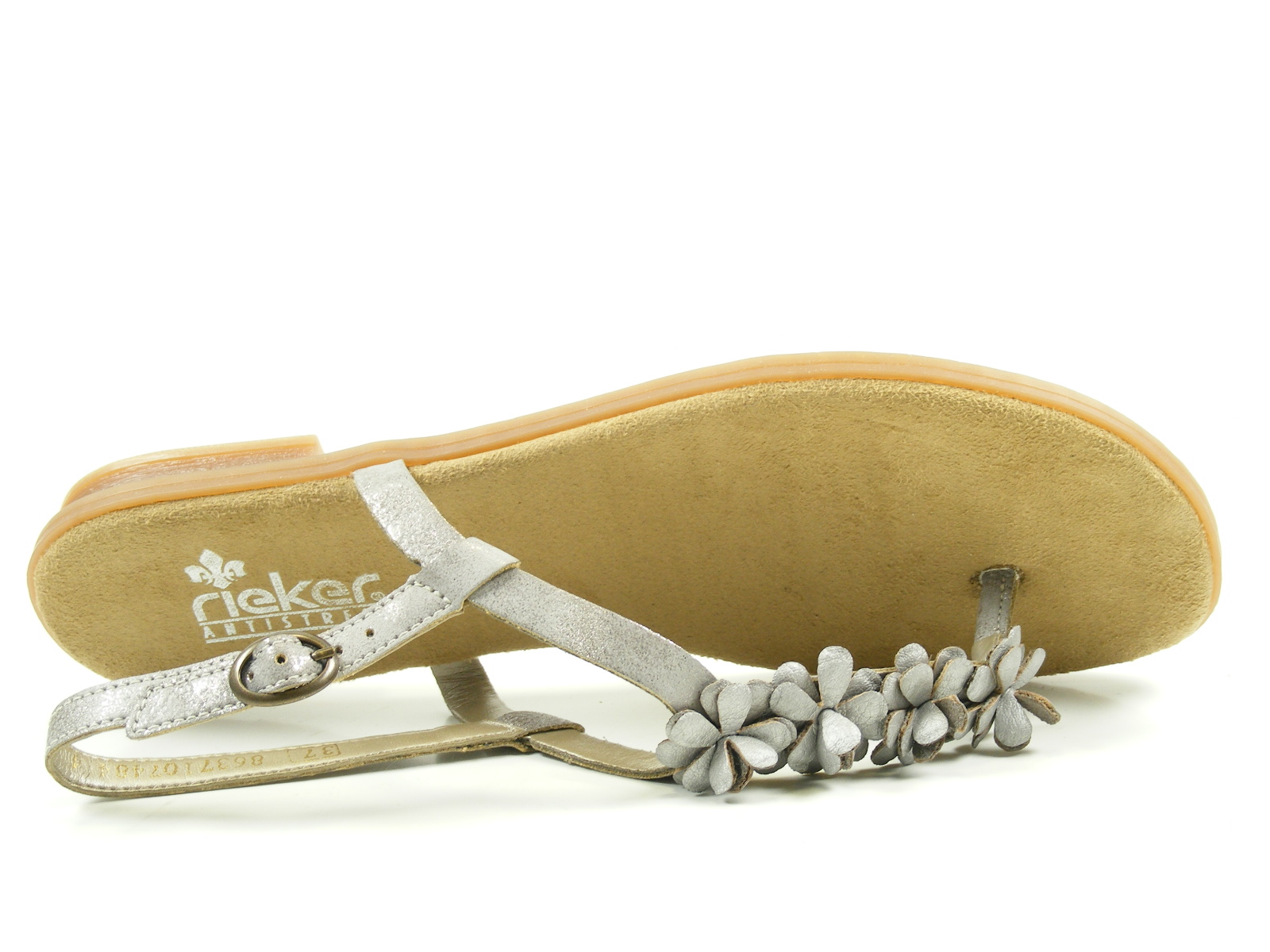 Rieker 64281 Schuhe Damen Sandalen Zehentrenner Rieker Riemchen Sandalen Damenschuhe 64281 40 40 Grau | Schuhe24